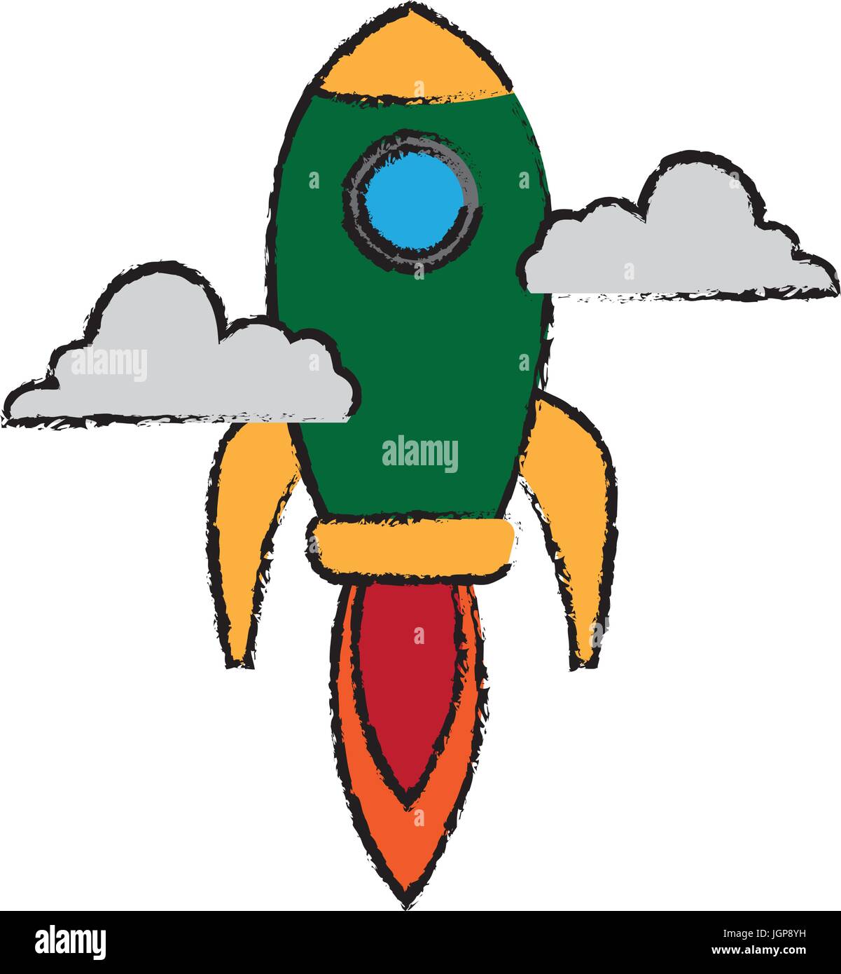 rocket launching as a metaphor for start up business vector ...