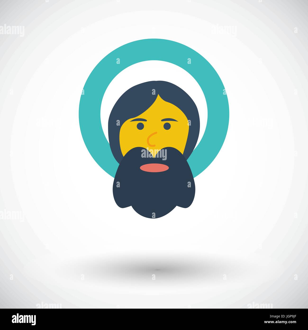 God. Single flat icon on white background. Vector illustration Stock ...