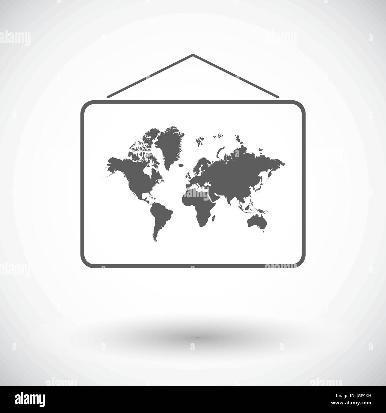 Map. Single flat icon on white background. Vector illustration Stock ...