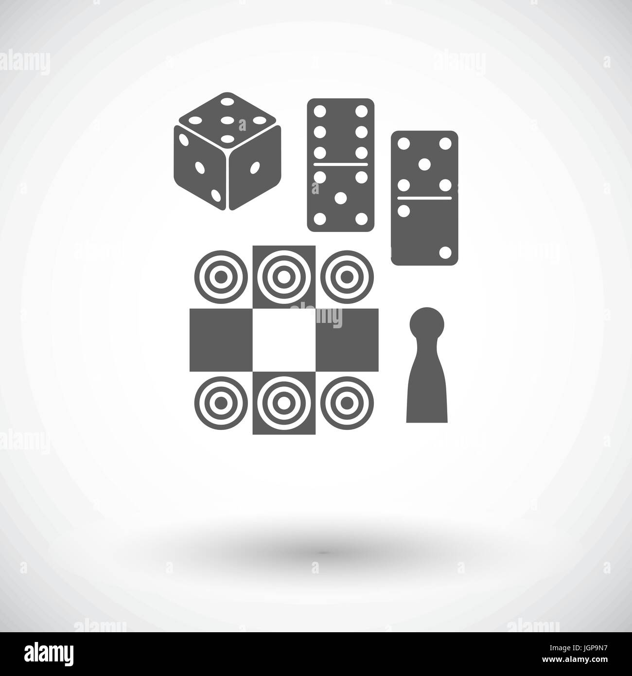 Table games. Single flat icon on white background. Vector illustration ...