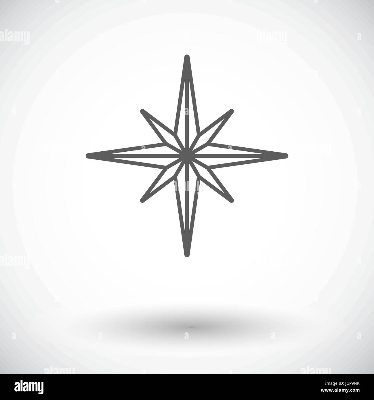 Wind rose. Single flat icon on white background. Vector illustration ...