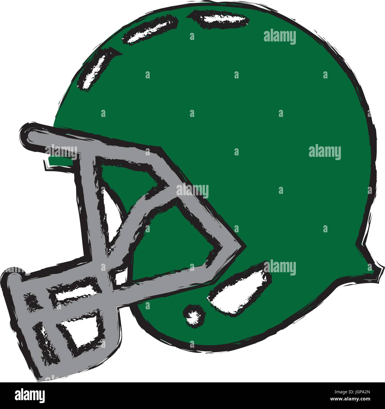 american football helmet equipment protection vector illustration Stock