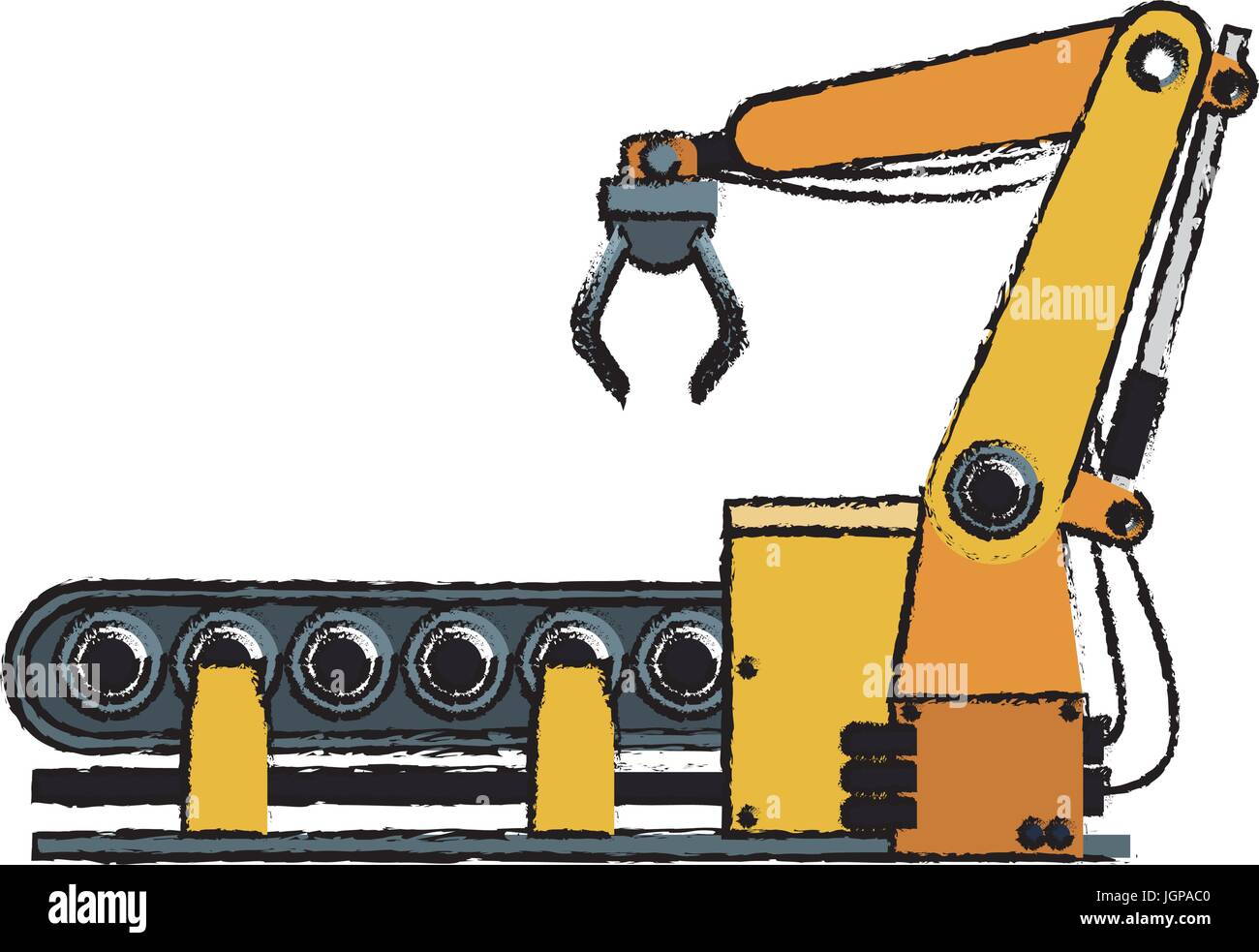 computer controlled automated manufacturing process industrial vector