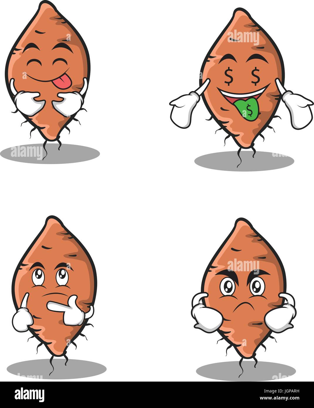 Yam character set cartoon collection stock Stock Vector Image & Art Alamy