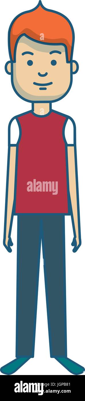 young man model avatar character vector illustration design Stock ...