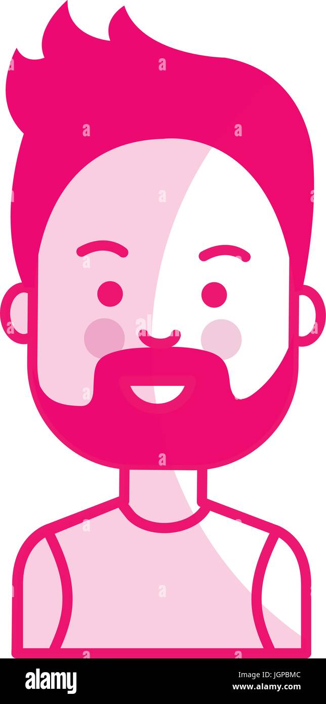 young man model avatar character vector illustration design Stock ...