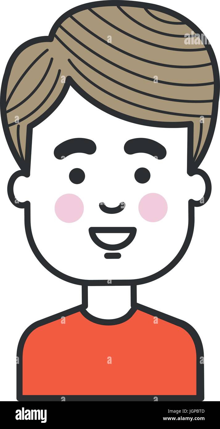 young man model avatar character vector illustration design Stock ...