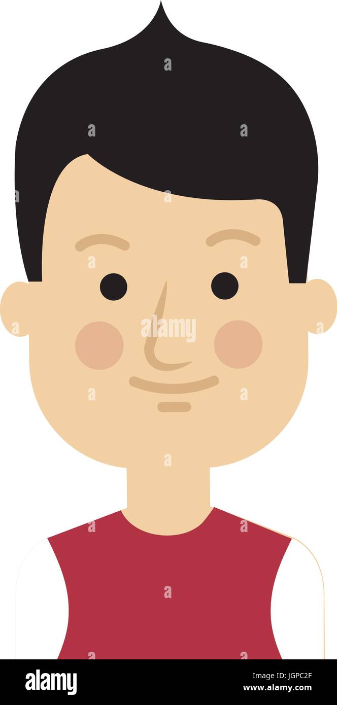 young man model avatar character vector illustration design Stock ...