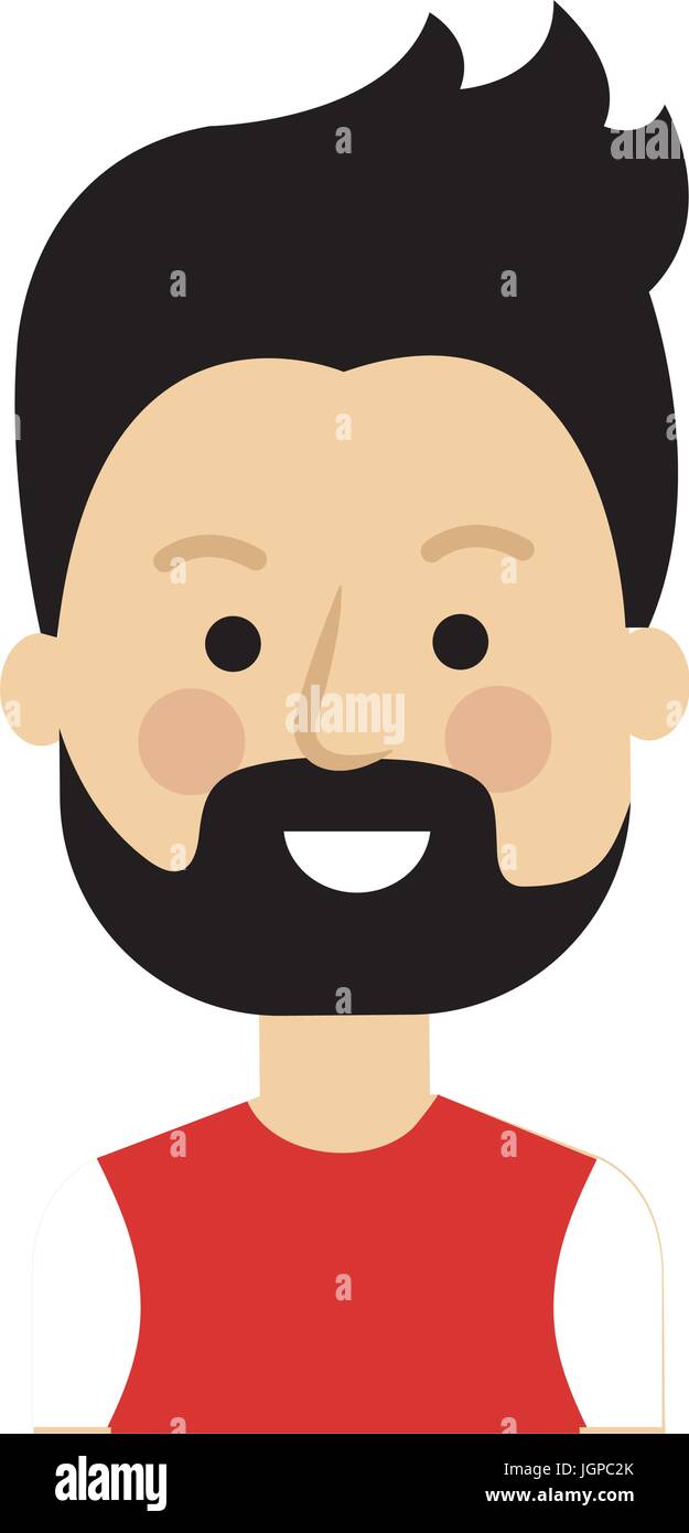 young man model avatar character vector illustration design Stock ...