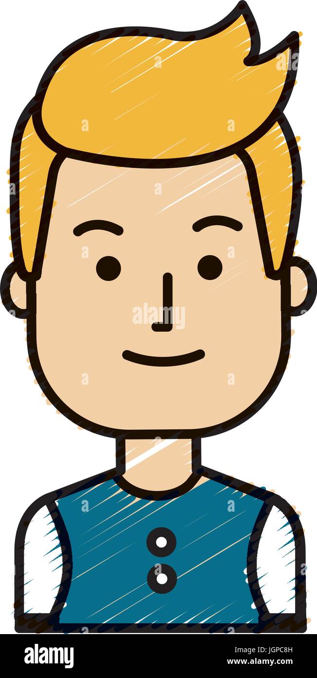 young man model avatar character vector illustration design Stock ...