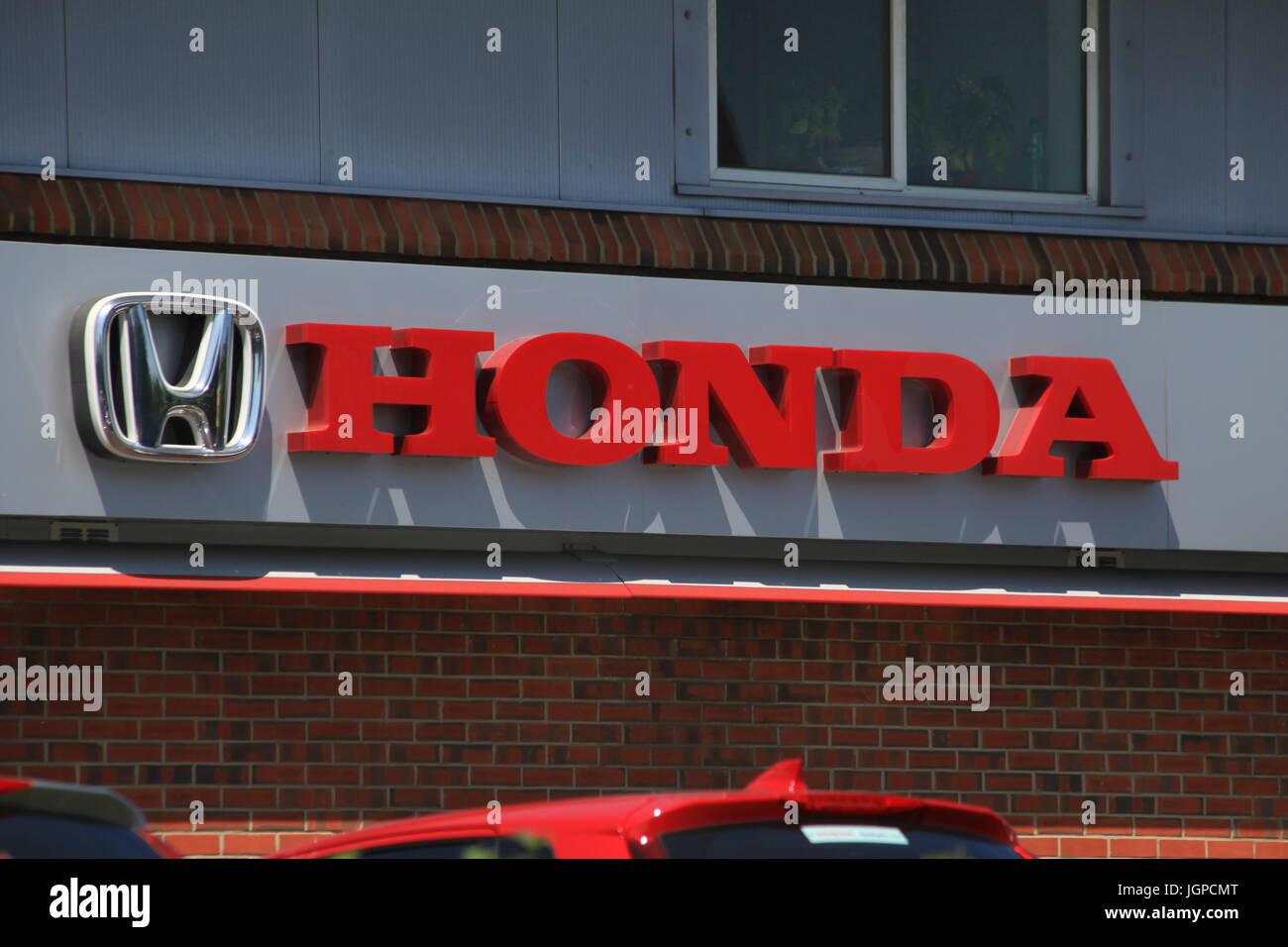 Chelmsford Essex 26 June 2017 Honda Car Dealership Sign Stock