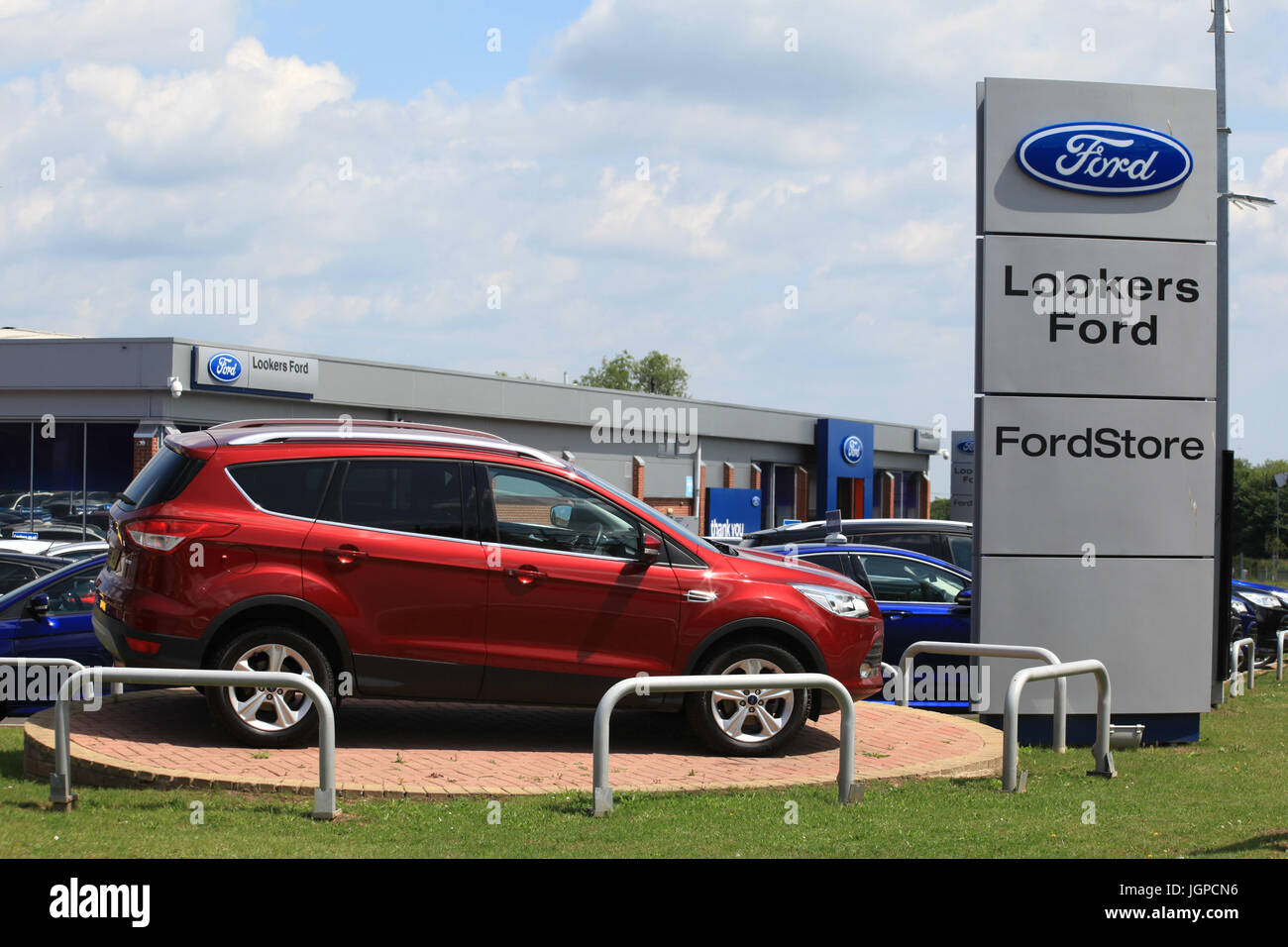 Chelmsford, Essex 26 June 2017, Lookers Ford car dealership car and
