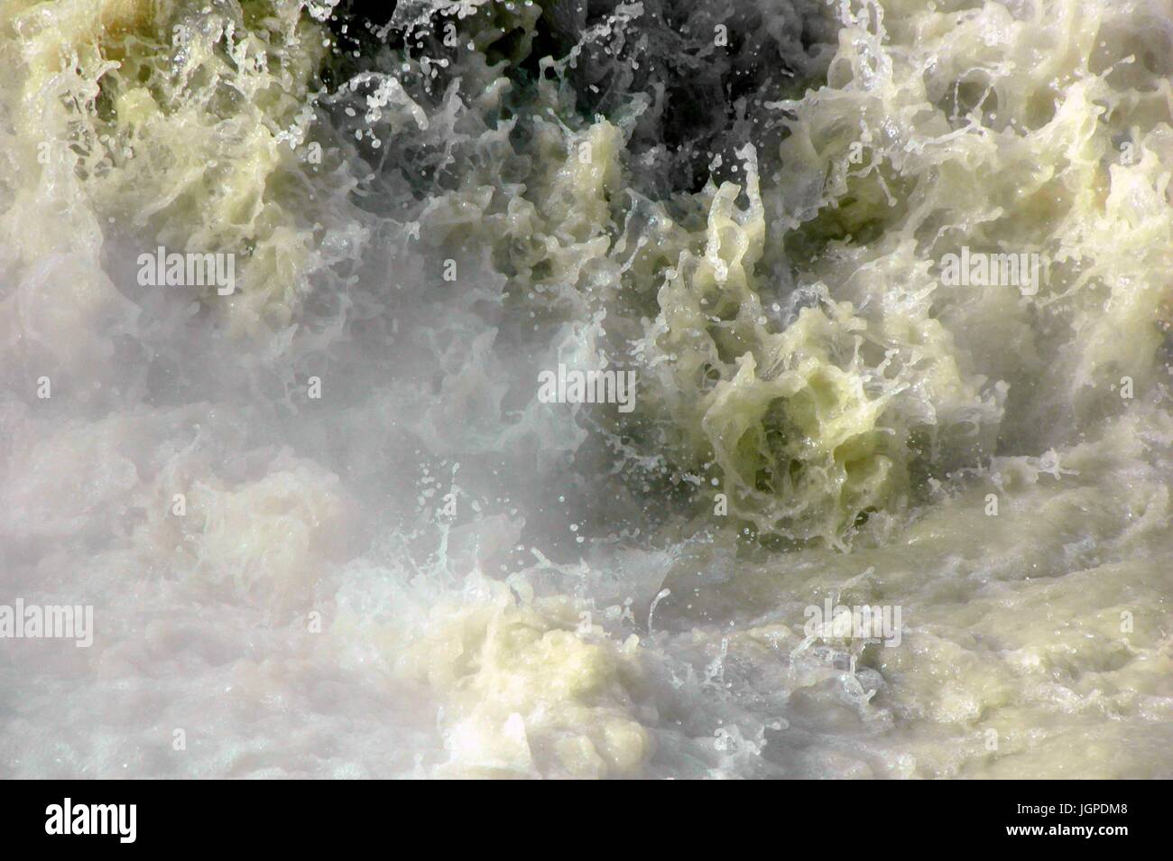 Natural frothing hot spring, as acidic as a car battery, boiling hot, emits toxic fumes Stock Photo