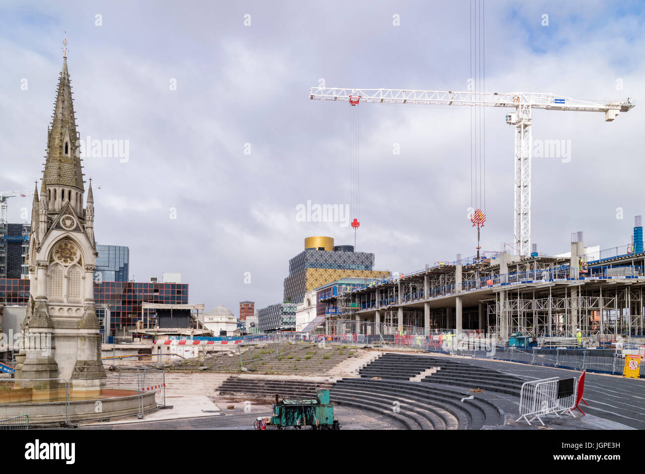 The redevelopment of Birmingham city centre at Paradise CIrcus Birmingham, England, UK Stock Photo