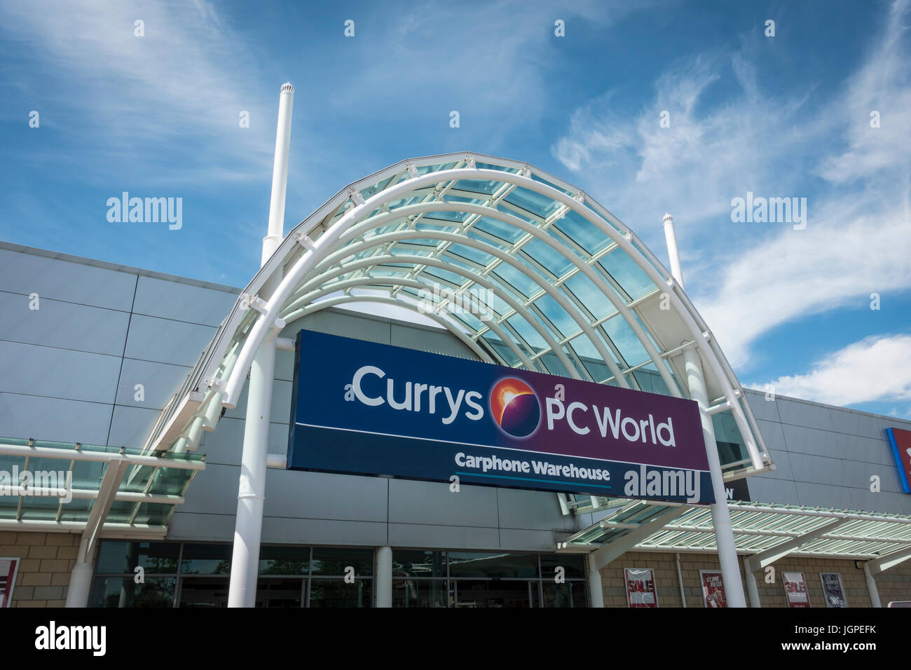 Currys PC World Sign Stock Photo Alamy