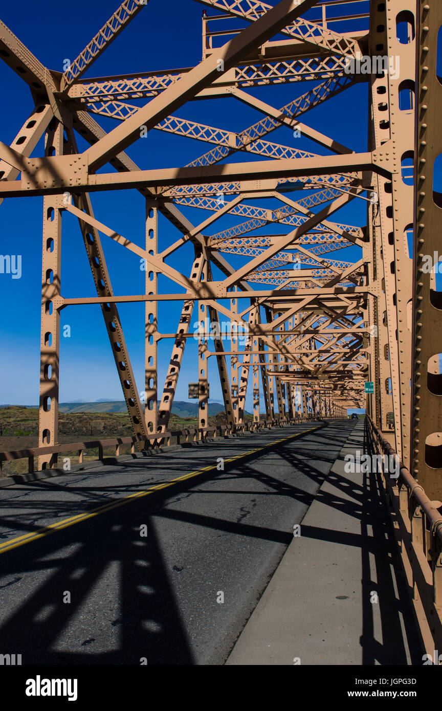 The Dalles bridge crosses the Columbia River at The Dalles on the