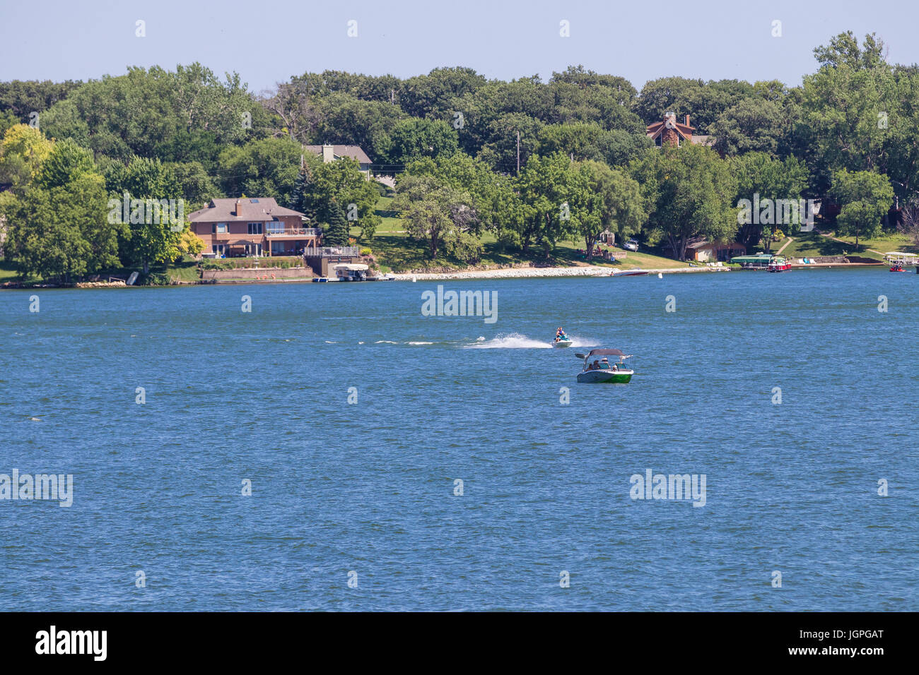 A Summer Day At Beaver Lake Ne Stock Photo Alamy