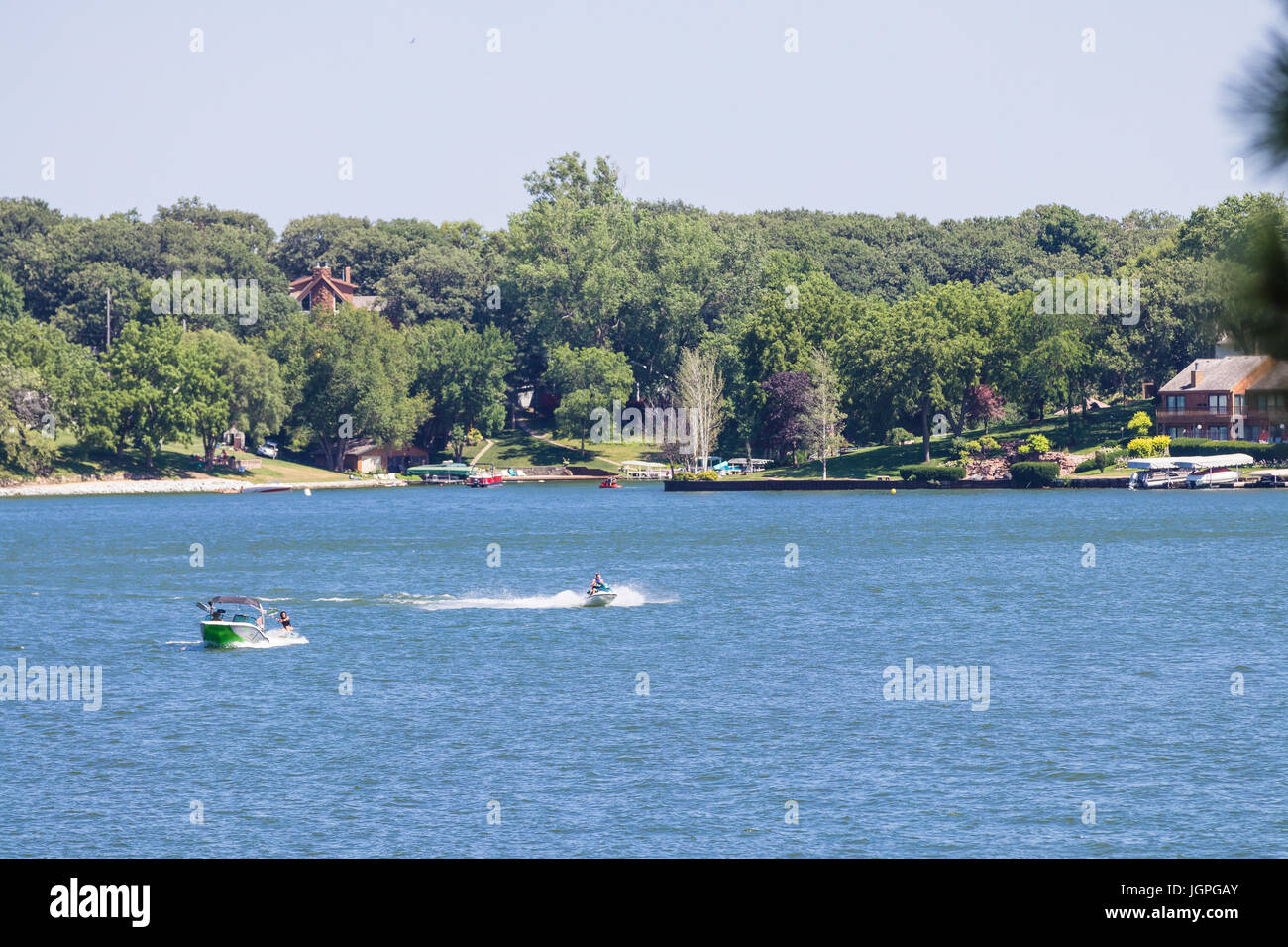 A Summer Day At Beaver Lake Ne Stock Photo Alamy