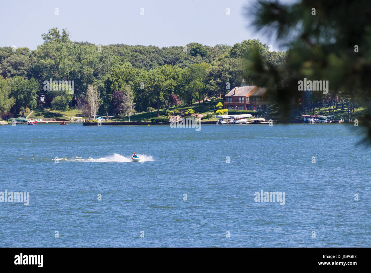 A Summer Day At Beaver Lake Ne Stock Photo Alamy