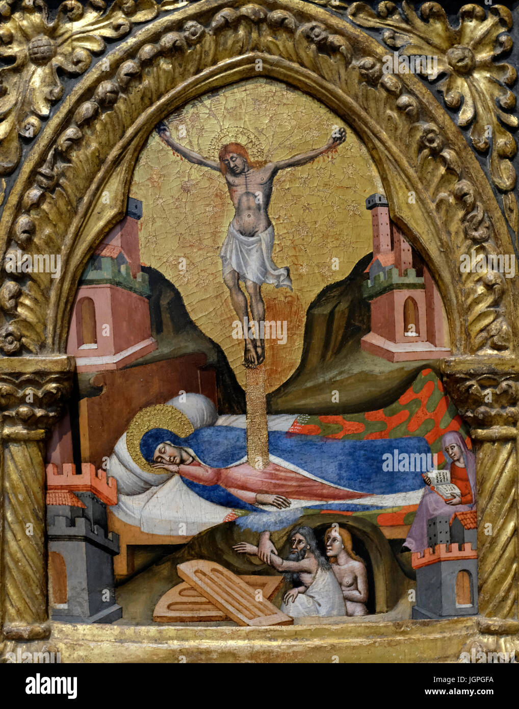 Dream of the Virgin - Simone dei Crocefissi - circa 1370 Stock Photo