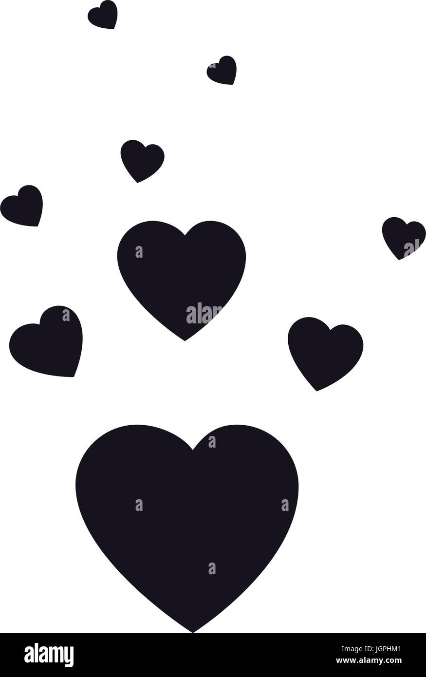 hearts icon over white background vector illustration Stock Vector ...