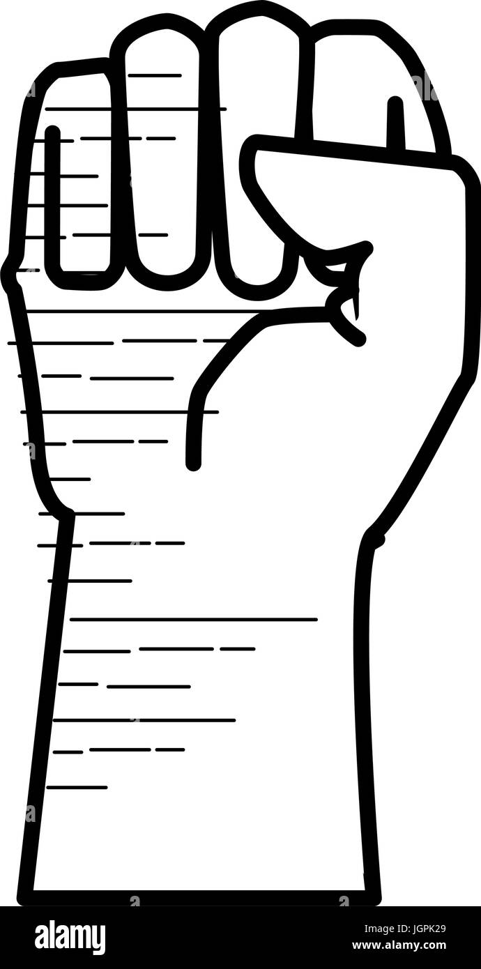 Human hand showing clenched Black and White Stock Photos & Images - Alamy