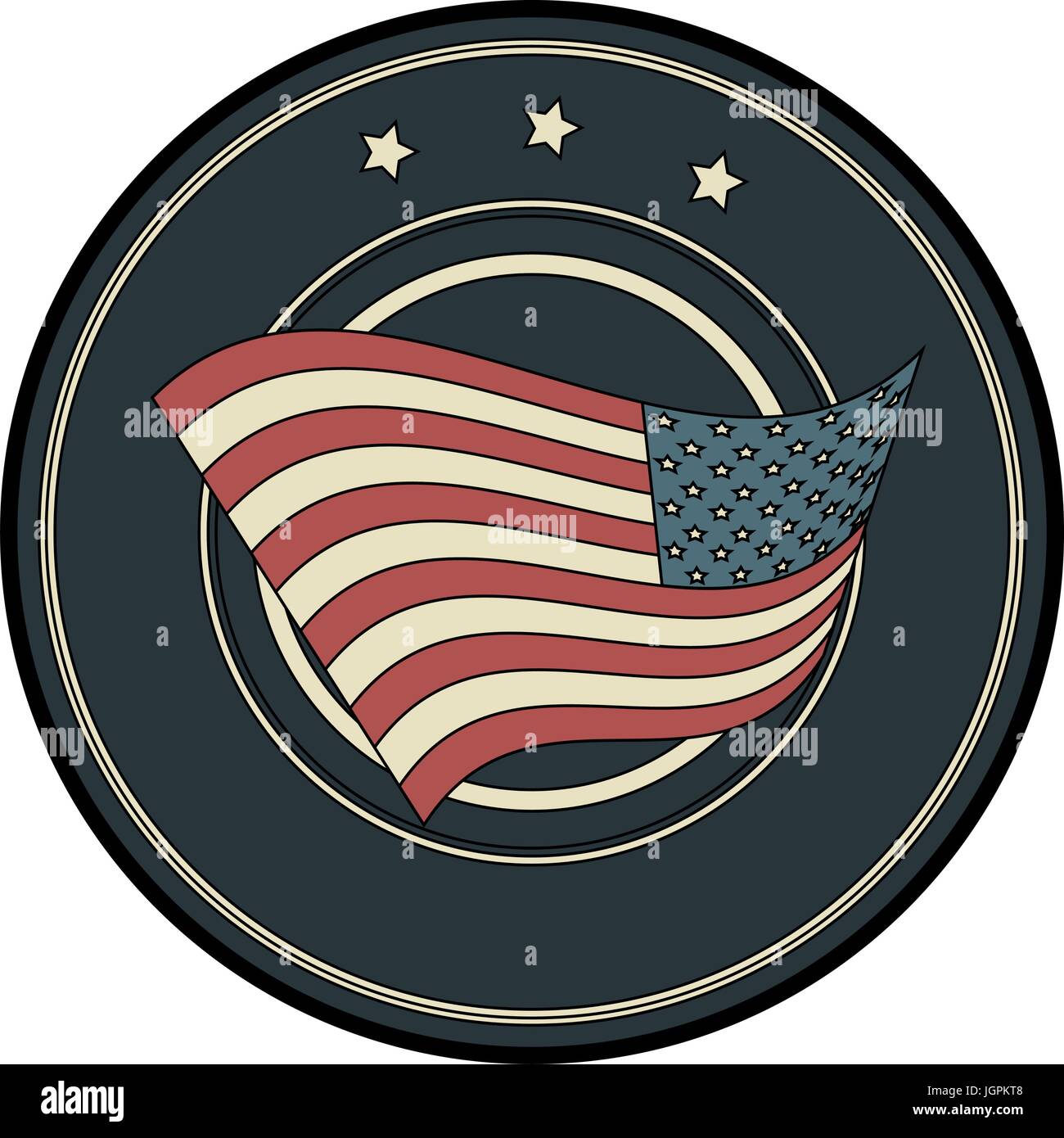 seal stamp with usa country flag icon vector illustration graphic ...