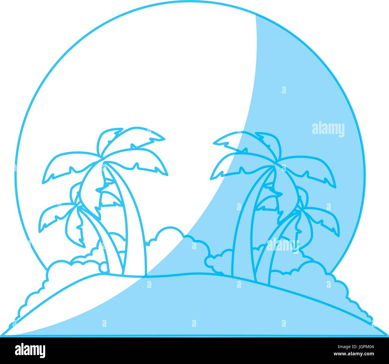 Island tree palms icon vector illustration graphic design Stock Vector ...