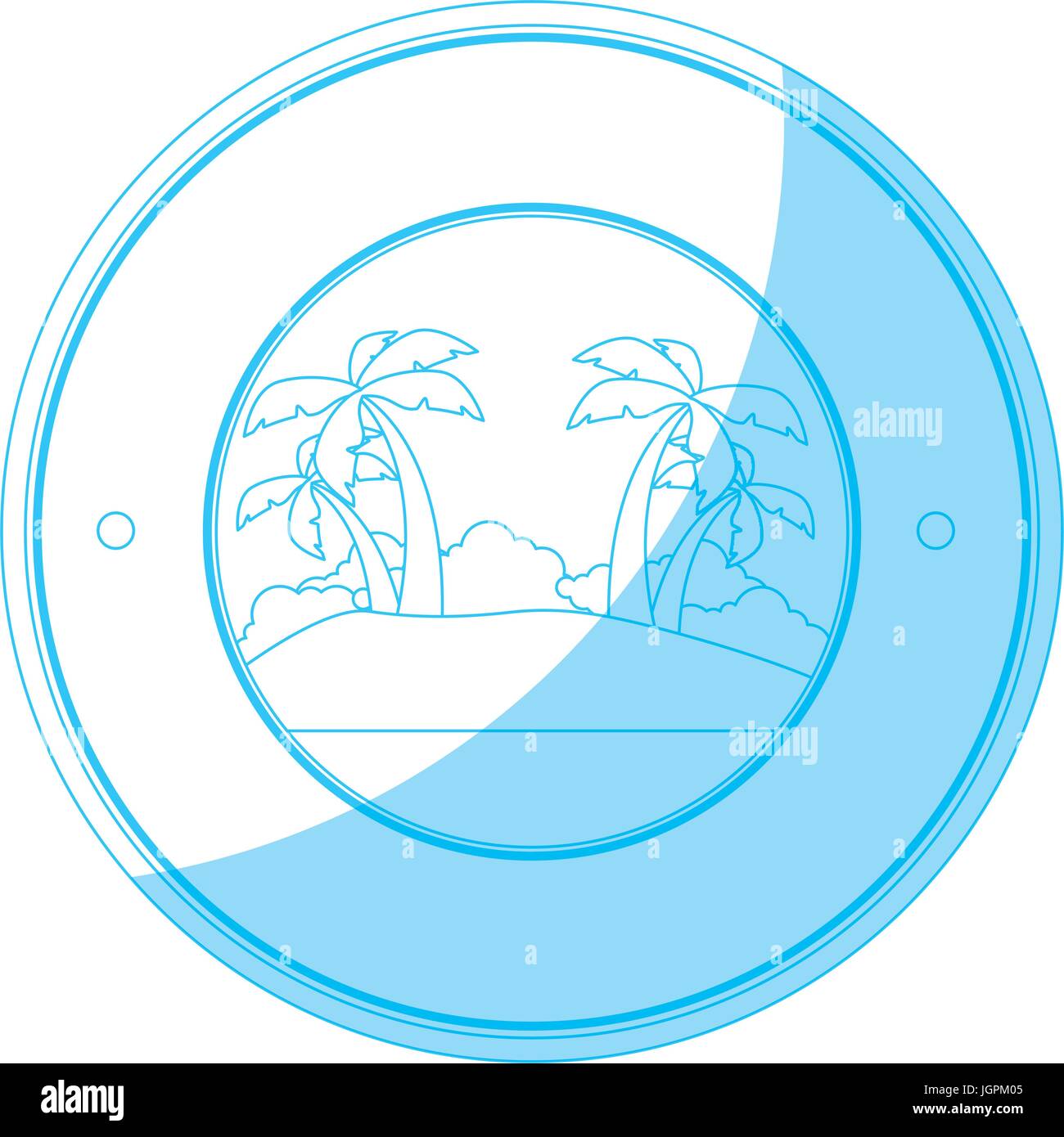 Island tree palms icon vector illustration graphic design Stock Vector ...