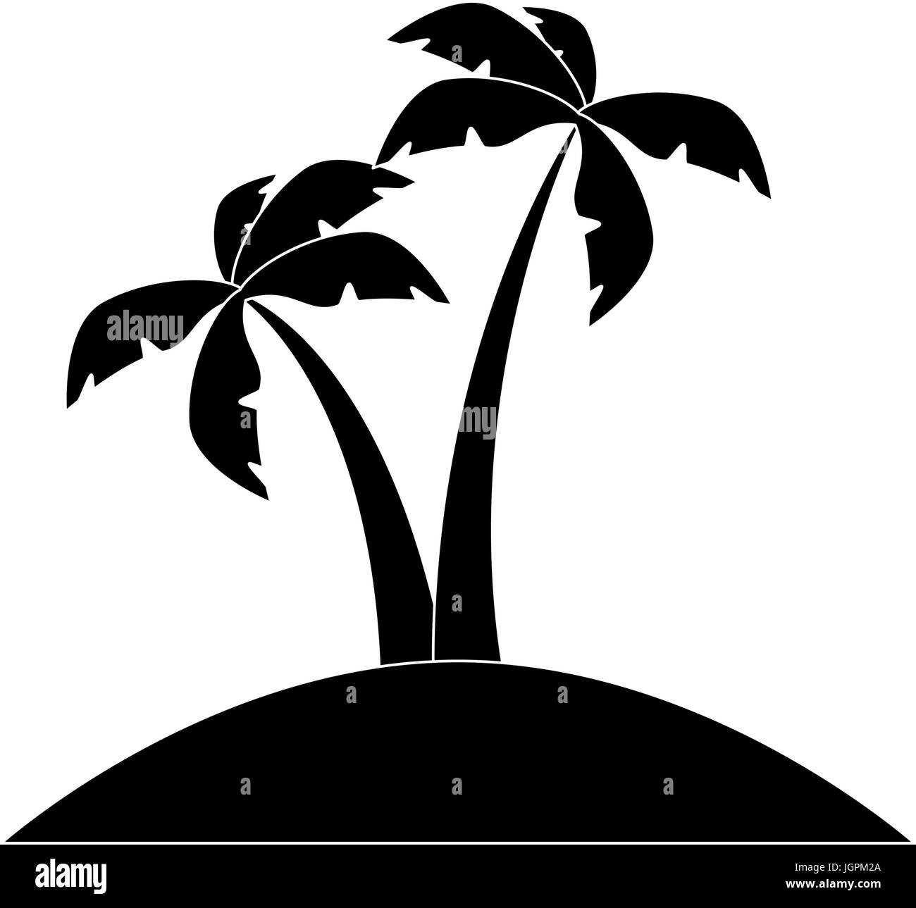 Island tree palms icon vector illustration graphic design Stock Vector ...