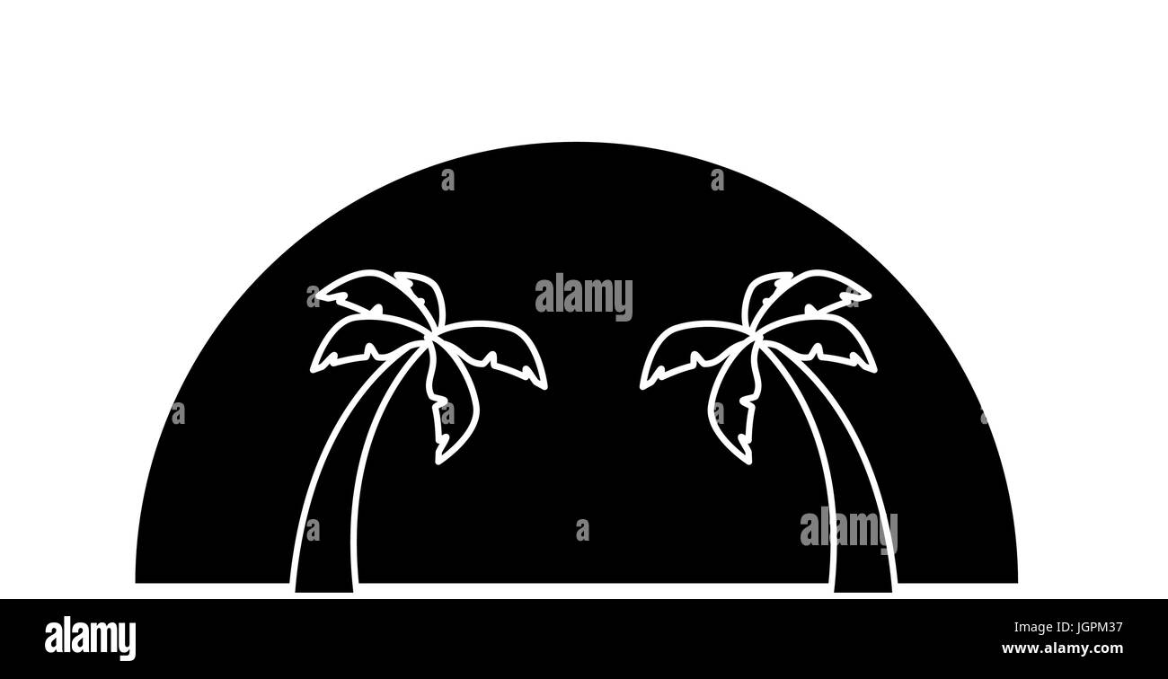 Island tree palms icon vector illustration graphic design Stock Vector ...