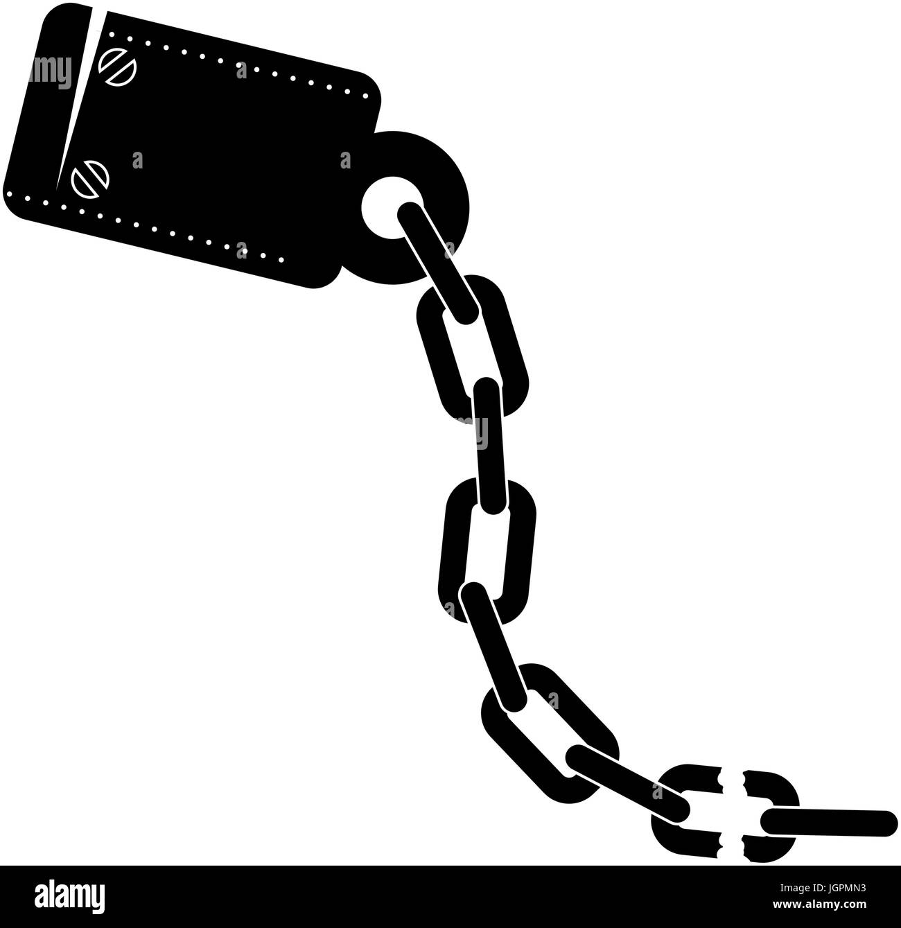 Chain of slavery Stock Vector