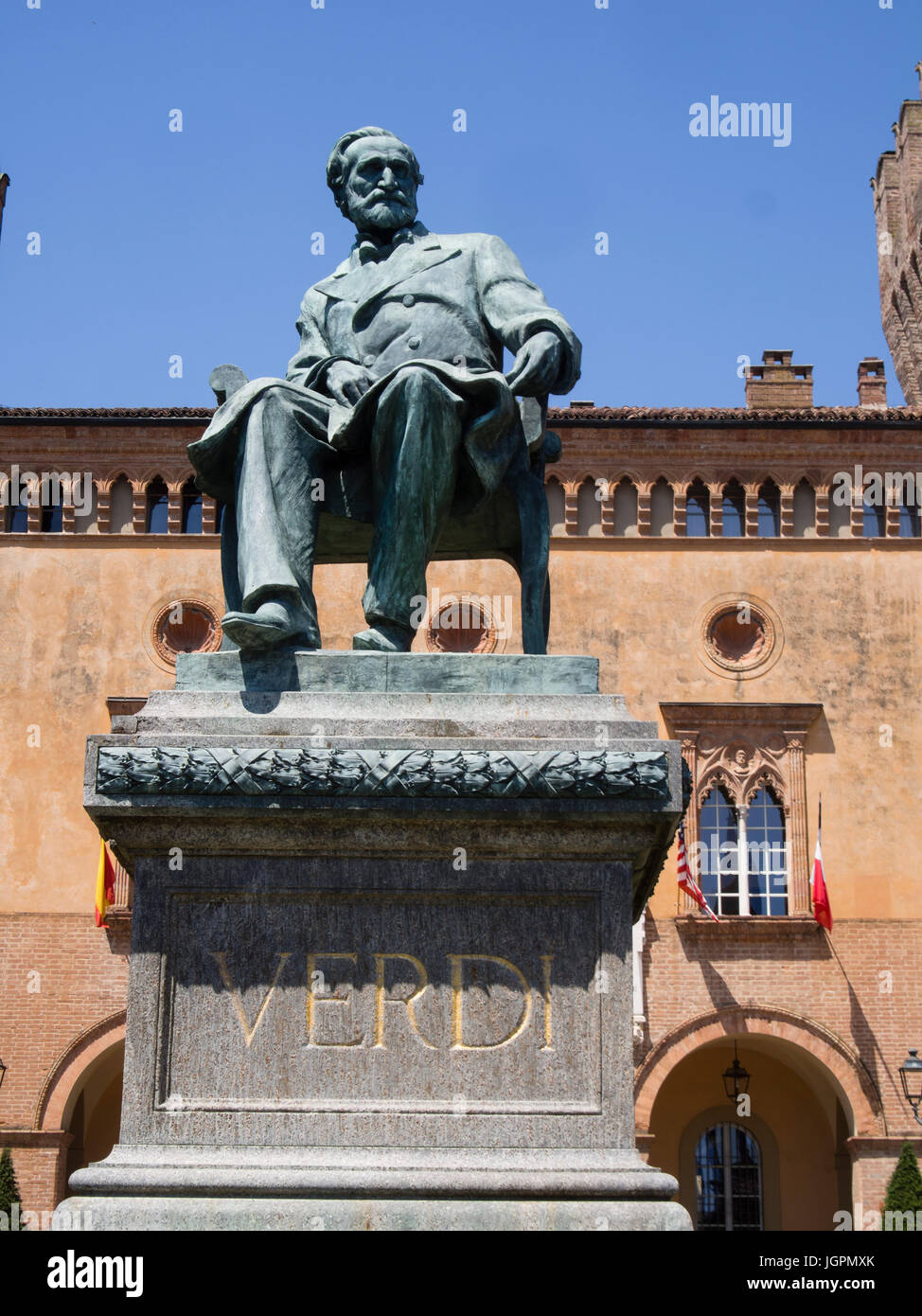 Busseto Parma Italy Hometown Of Music Composer Giuseppe Verdi Stock 