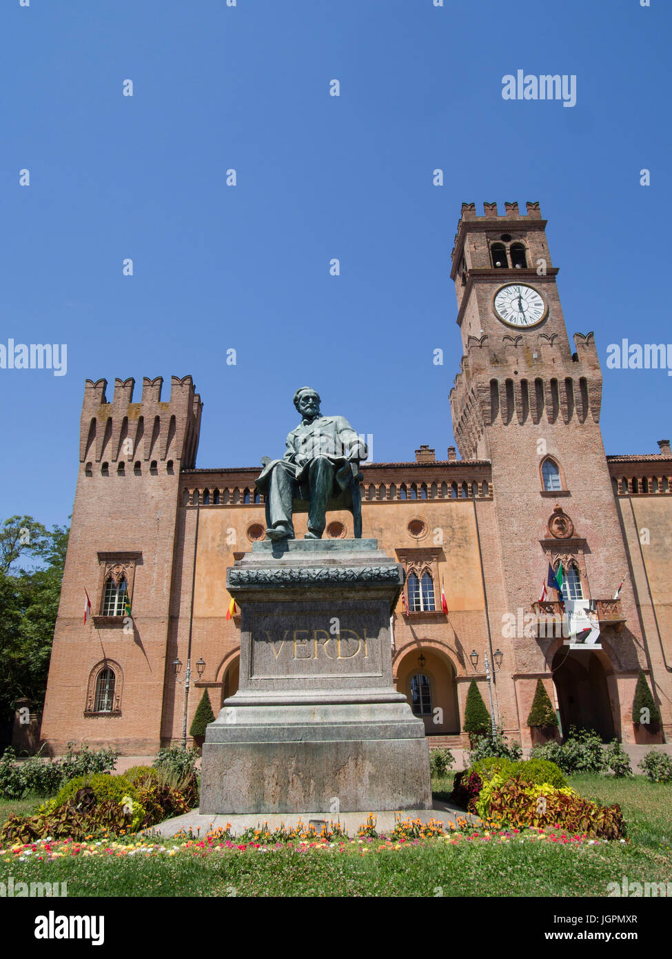 Busseto Parma Italy Hometown Of Music Composer Giuseppe Verdi Stock 