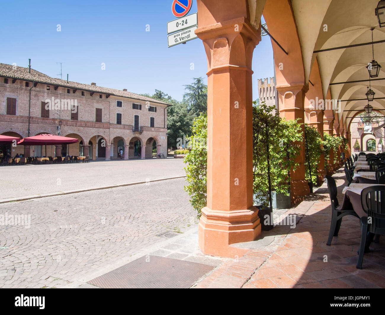 Busseto Parma Italy Hometown Of Music Composer Giuseppe Verdi Stock 