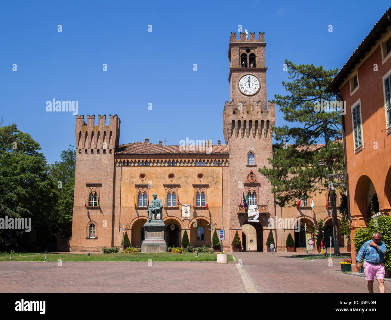 Busseto Parma Italy Hometown Of Music Composer Giuseppe Verdi Stock 