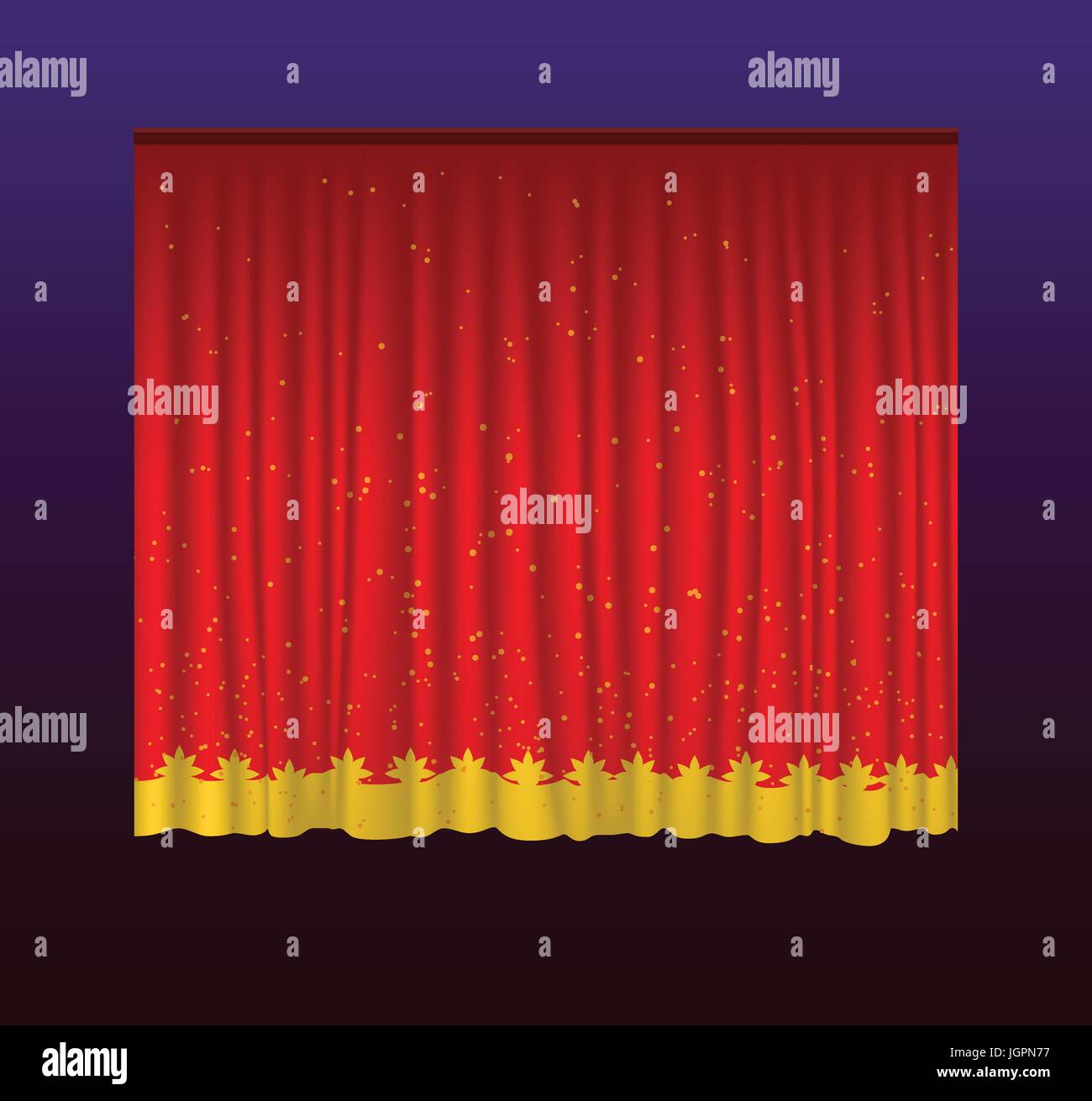 Curtains Realistic Vector Red Drapes Gradient Background High