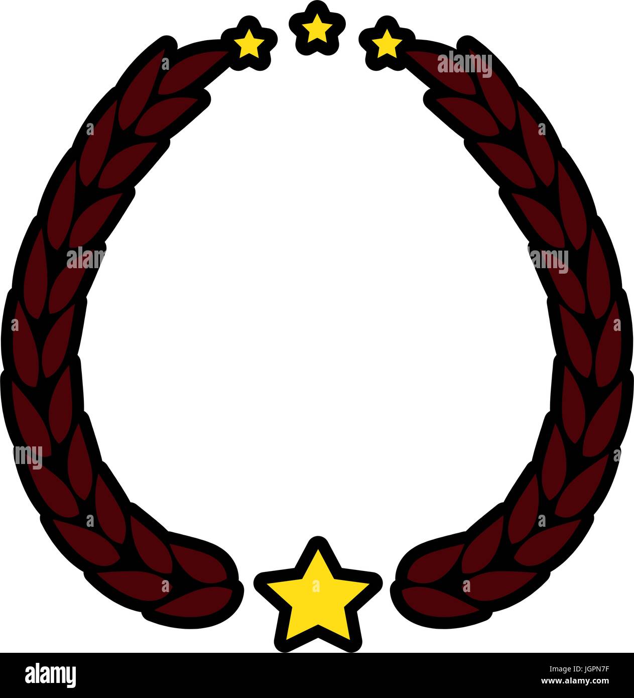 wreath of leaves icon Stock Vector Image & Art - Alamy