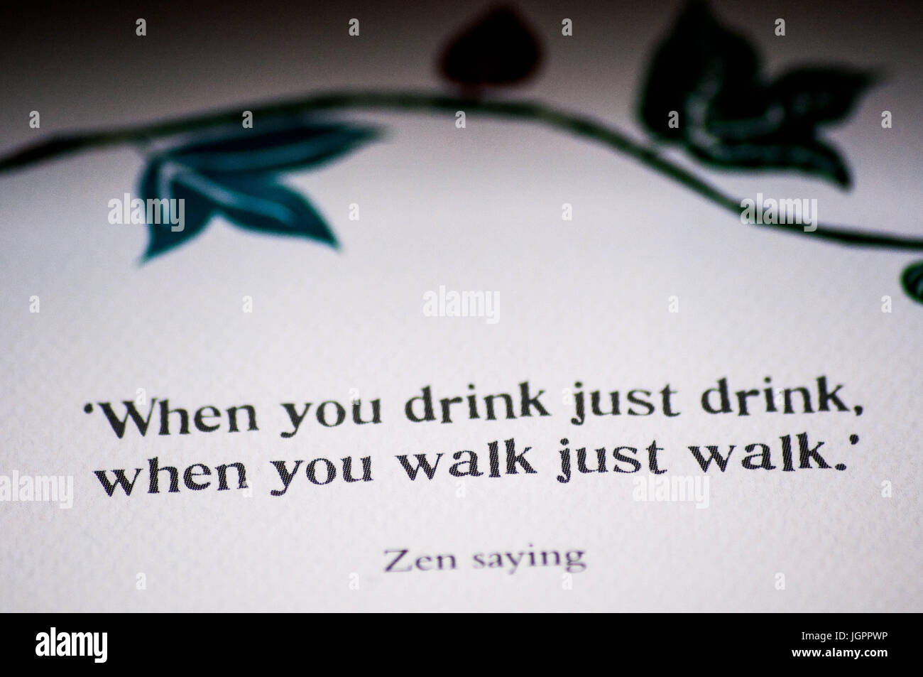 Zen sayings Stock Photo