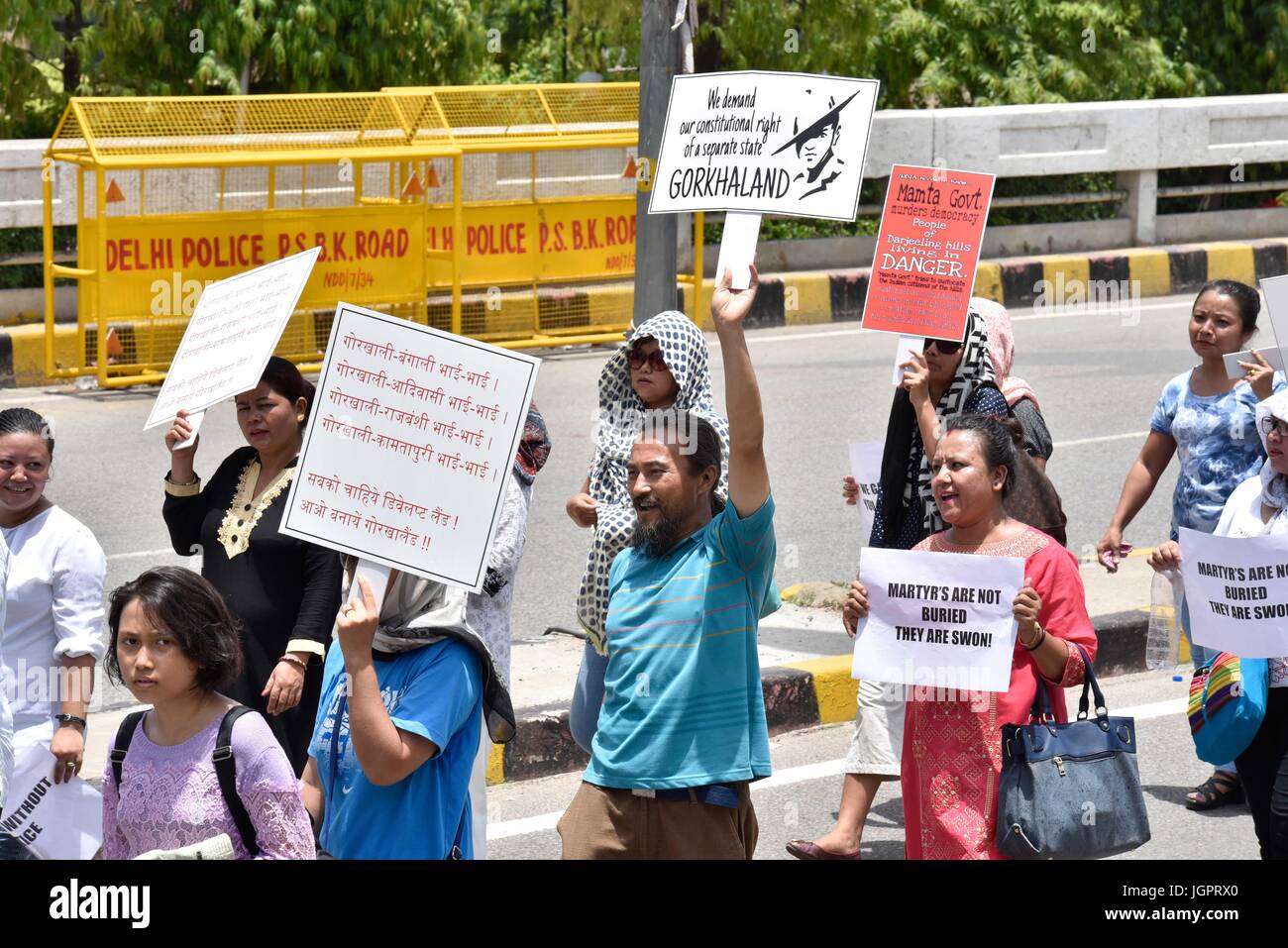 New Delhi India July 9 The Protesters Marched From Rajghat To New Delhi India July 9 The Protesters Marched From Rajghat To