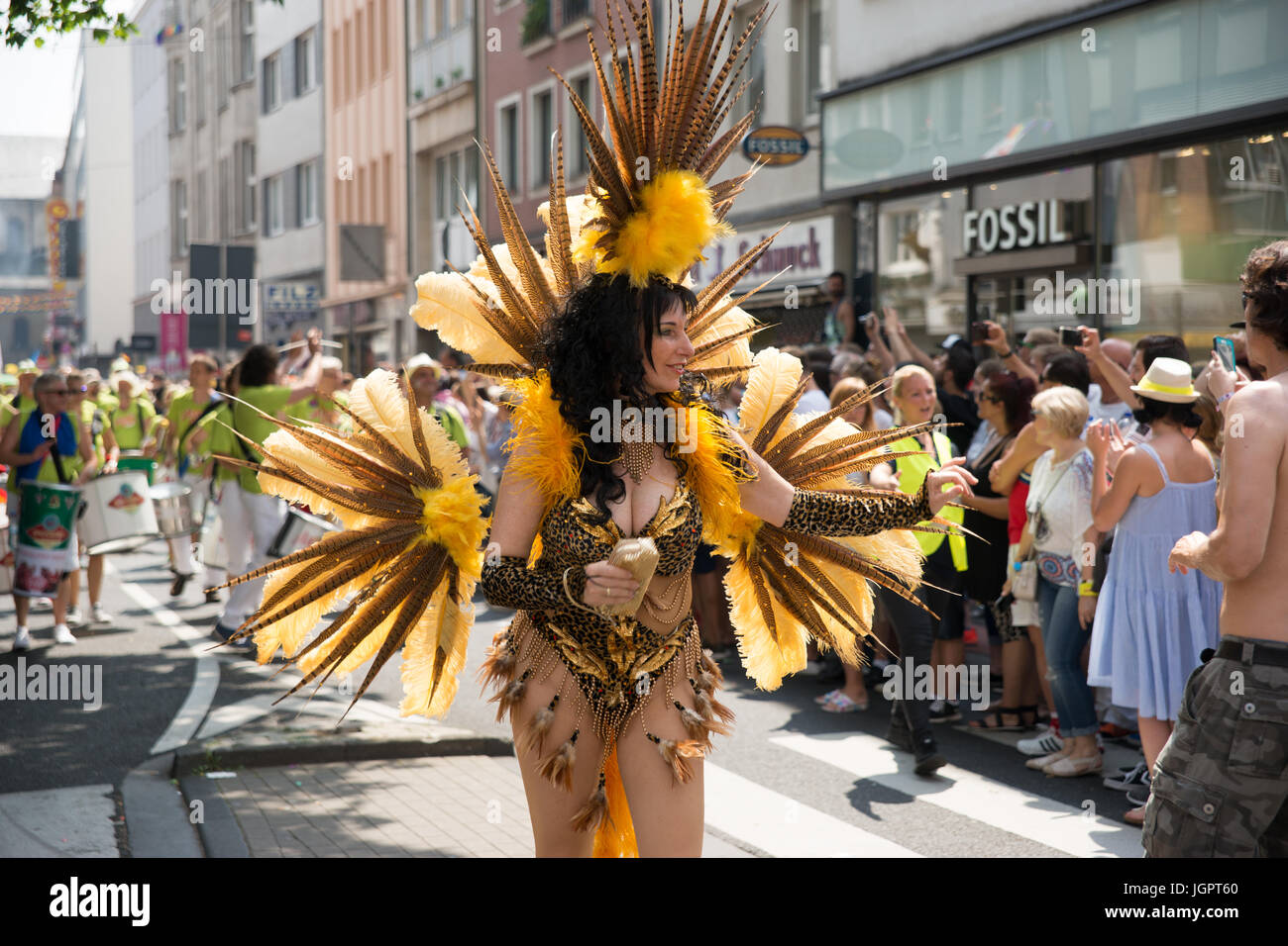 Cologne, Germany. 09th July, 2017. Christopher Street Day (CSD) Parade. Credit: Klaus Reinshagen/ Alamy Live News Stock Photo