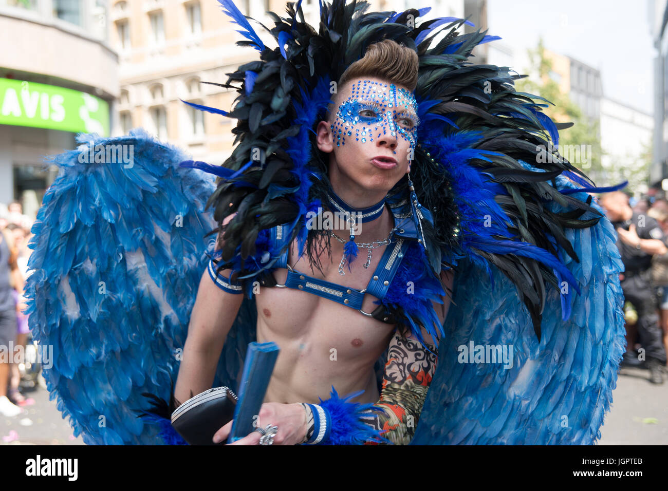 Cologne, Germany. 09th July, 2017. Christopher Street Day (CSD) Parade. Credit: Klaus Reinshagen/ Alamy Live News Stock Photo
