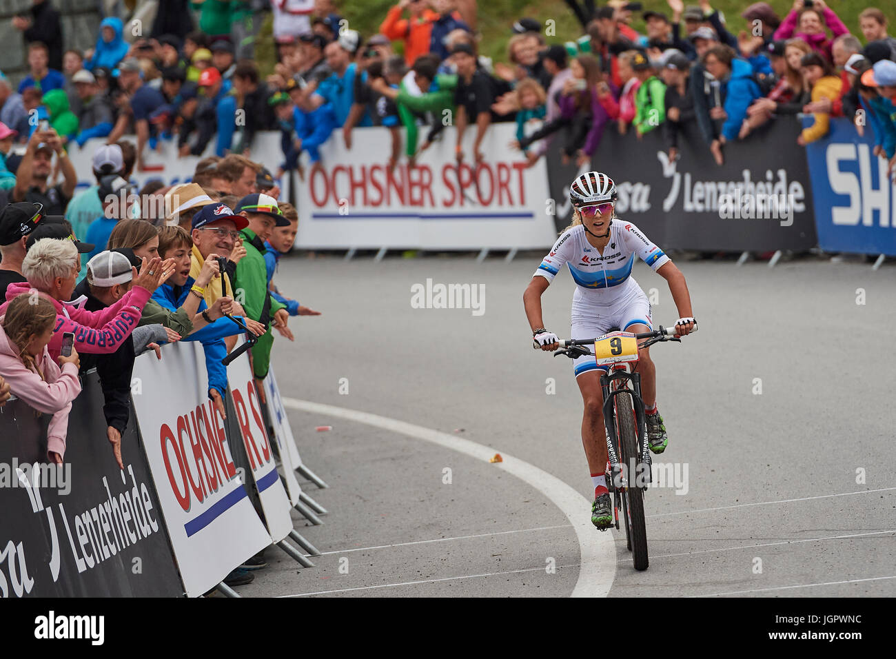 Lenzerheide, Switzerland. 9th July, 2017. Jolanda Neff from KROSS