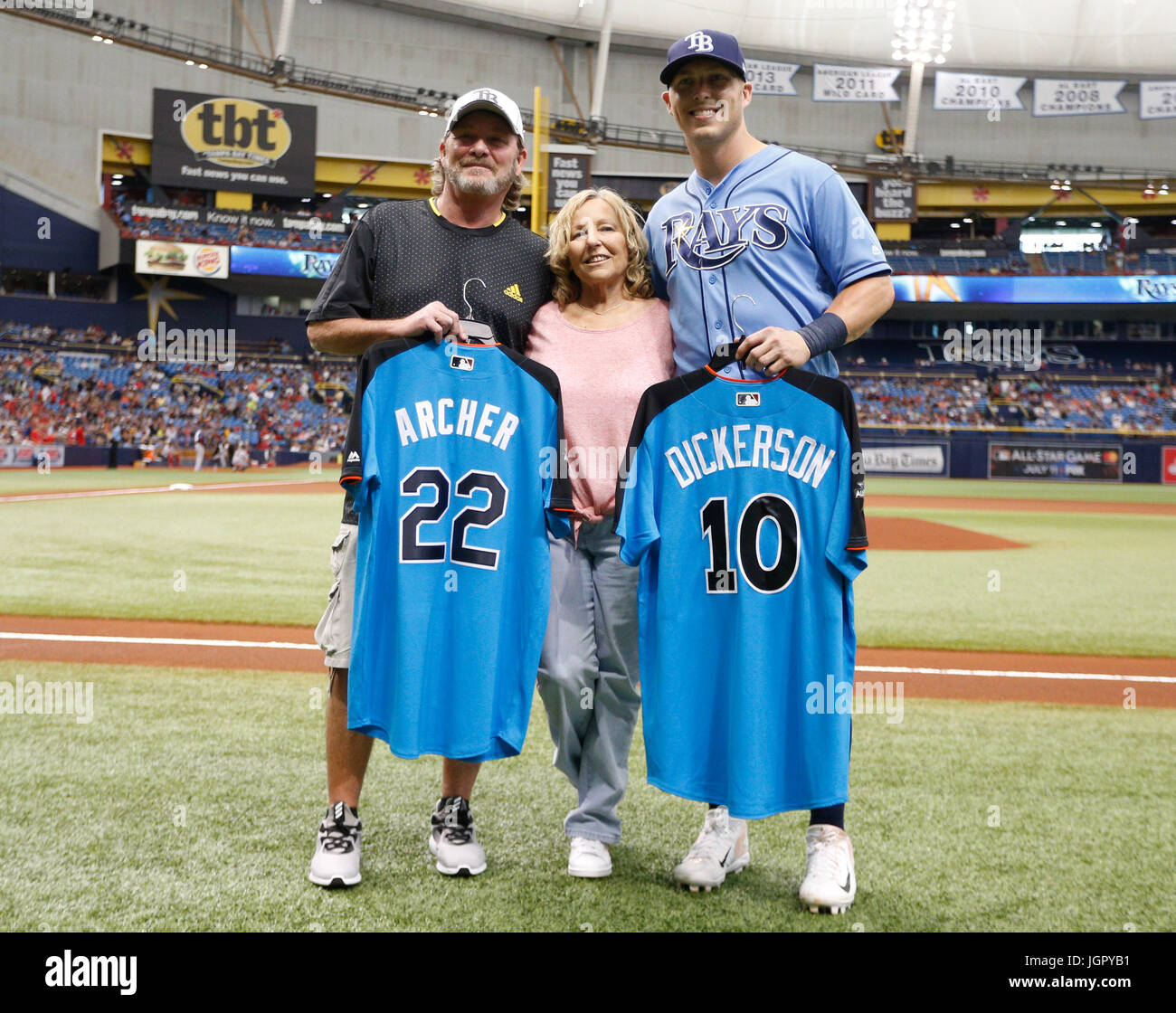 Florida, USA. 9th July, 2017. .Chris Archer's parents, Ron and Donna Stock Photo - Alamy
