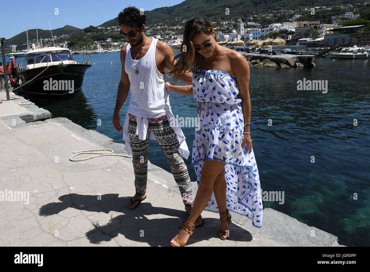 Lacco Ameno (Ischia): Hotel Regina Isabella. Lola Ponce with her