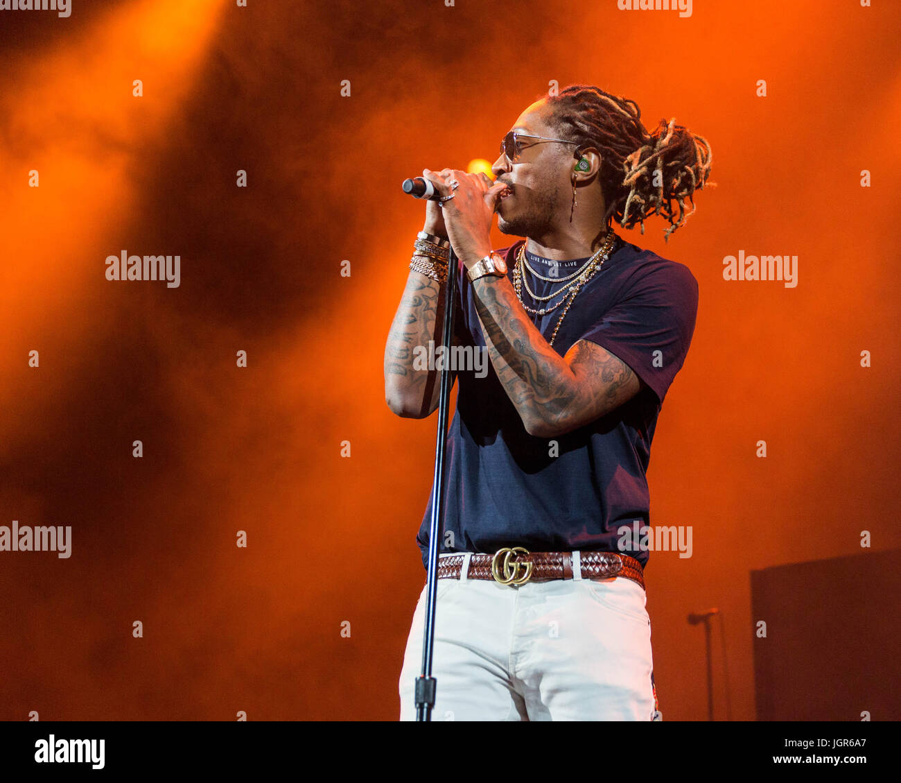 Future Wilburn Rapper Milwaukee, Wisconsin, USA. 8th July, 2017. Rapper FUTURE (NAYVADIUS ...