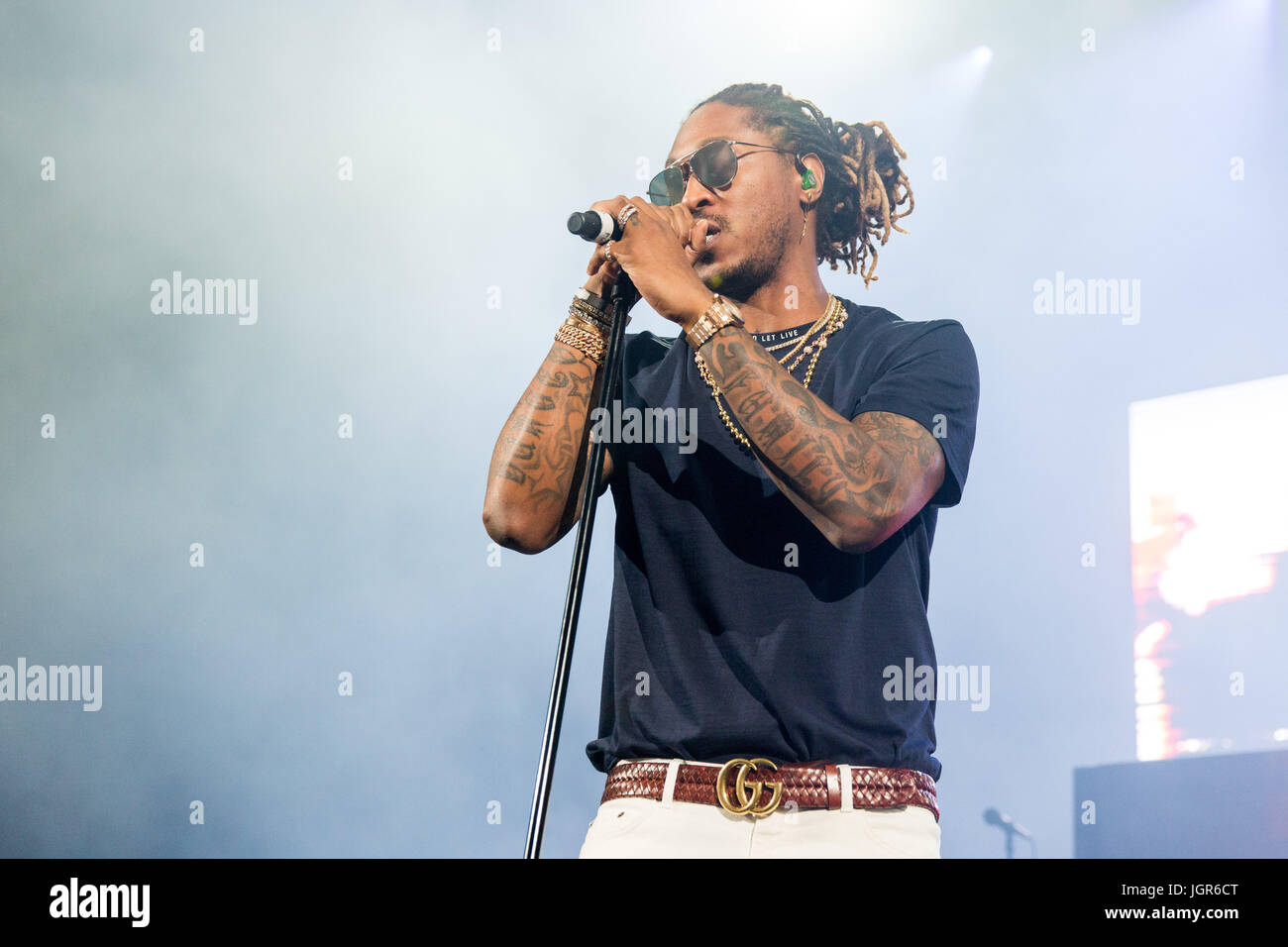 Future Wilburn Rapper Milwaukee, Wisconsin, USA. 8th July, 2017. Rapper FUTURE (NAYVADIUS ...