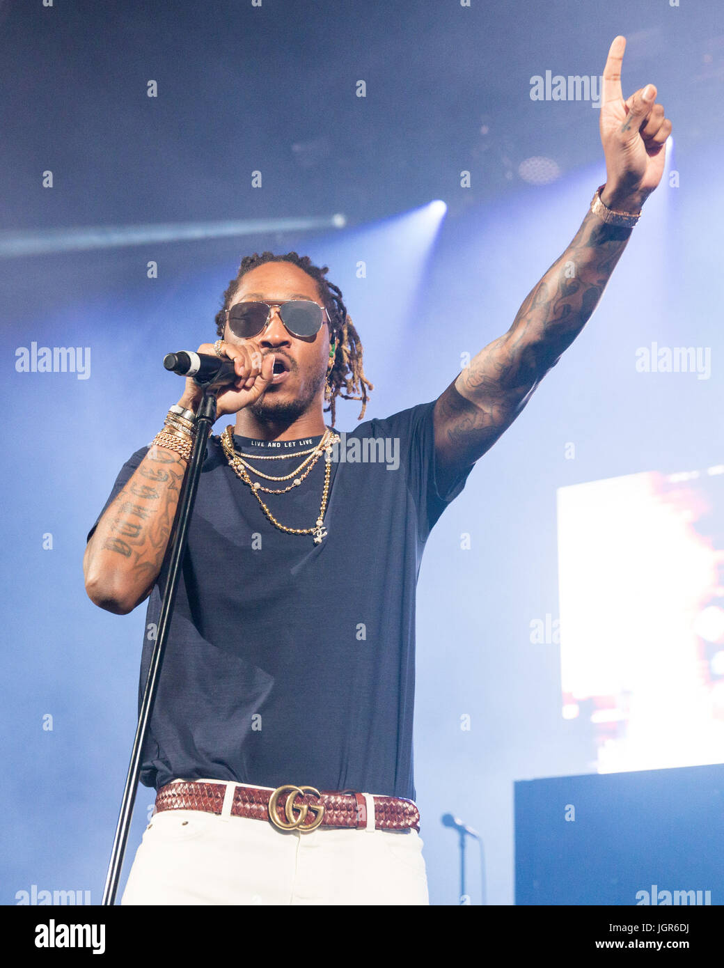 Future Wilburn Rapper Milwaukee, Wisconsin, USA. 8th July, 2017. Rapper FUTURE (NAYVADIUS ...