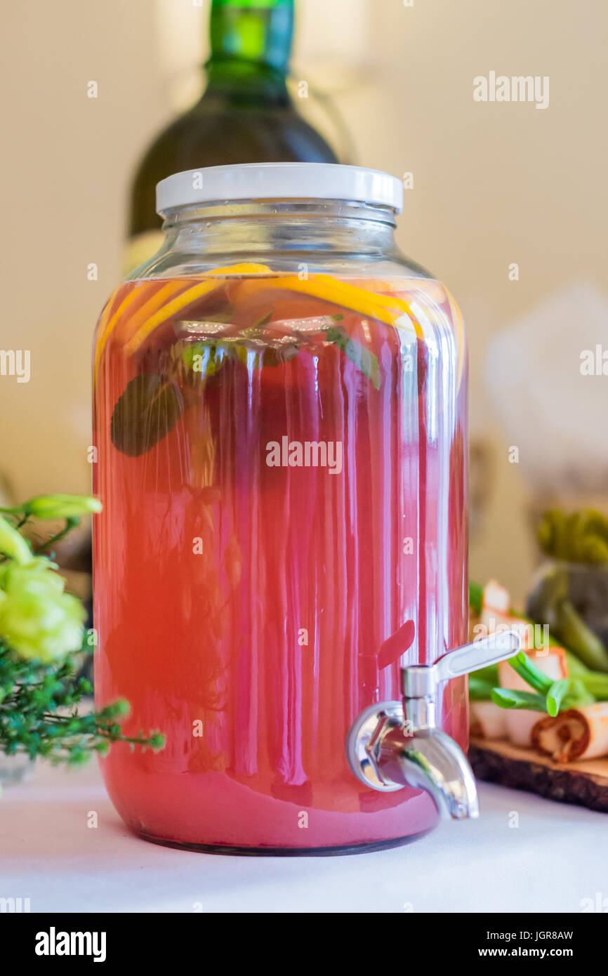 Grapefruit juice in glass jar Stock Photo Alamy