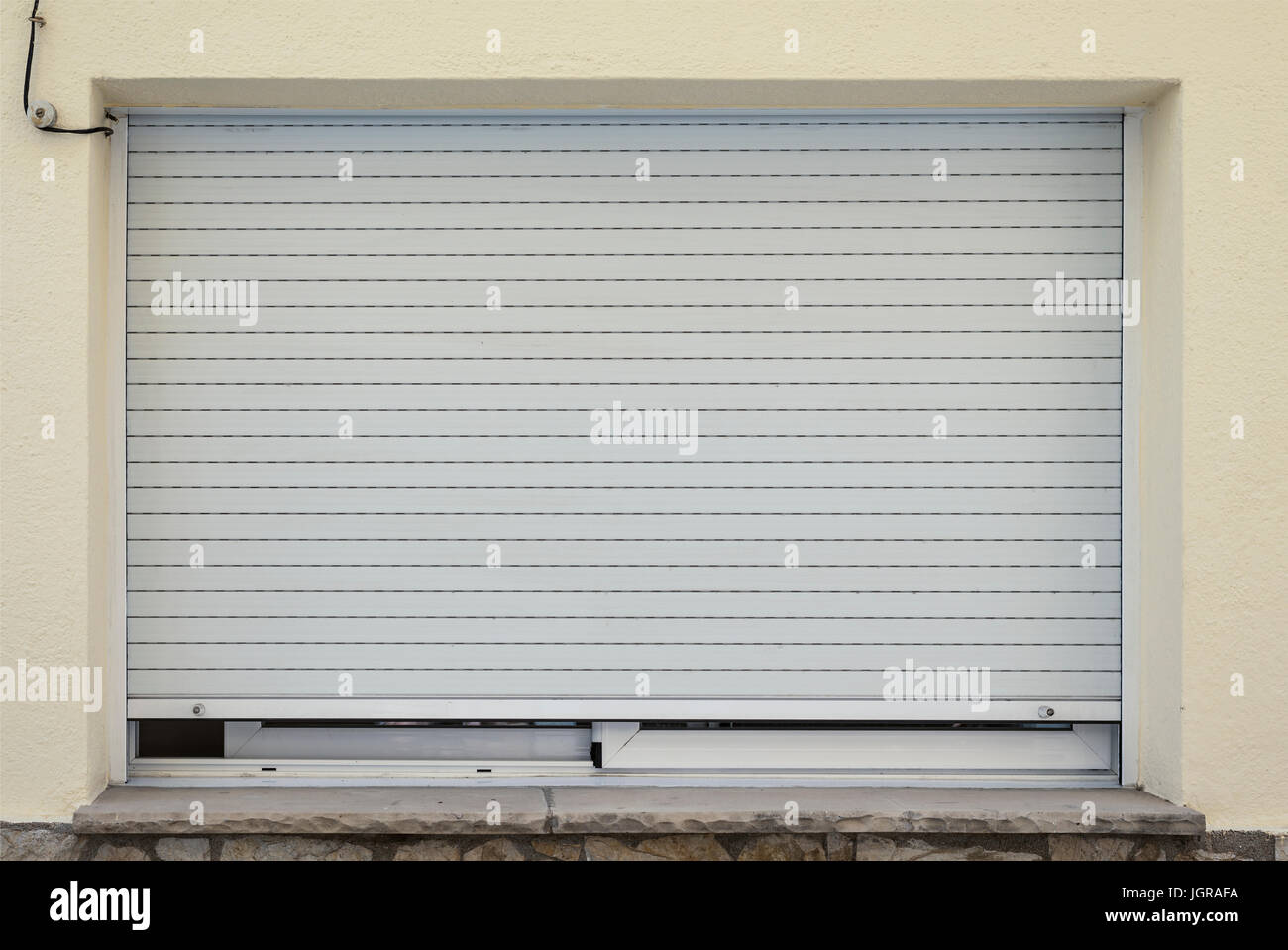 Metal window shutter closed Stock Photo Alamy